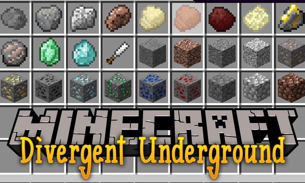 Divergent Underground mod for minecraft logo
