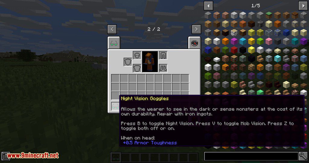 Night Vision Goggles mod for minecraft 02