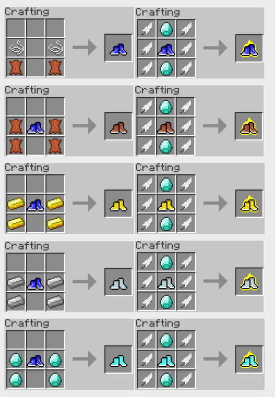 Crafting scarpe da corsa pixelmon store
