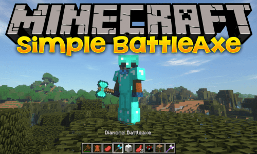 Simple Battleaxe mod for minecraft logo