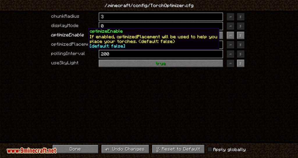 Torch Optimizer mod for minecraft 09