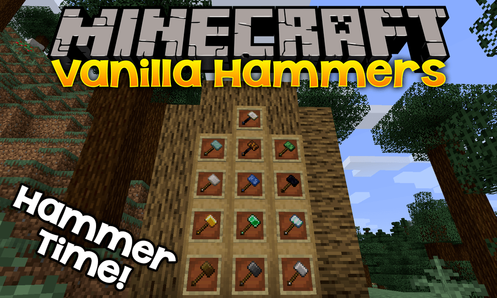 Vanilla Hammers mod for minecraft logo