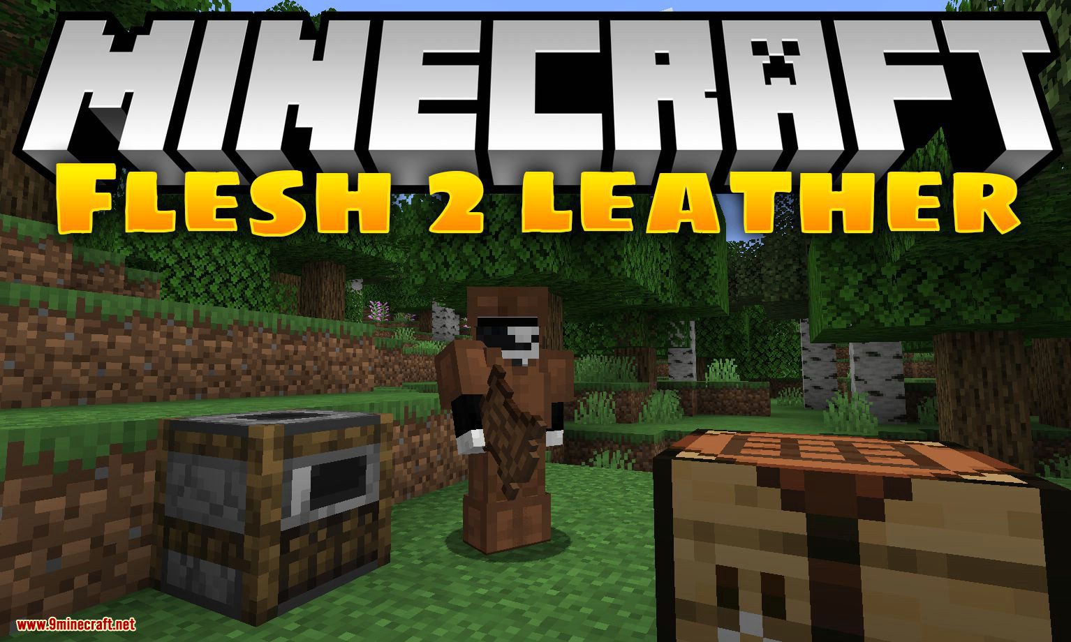 Flesh 2 Leather mod for minecraft logo