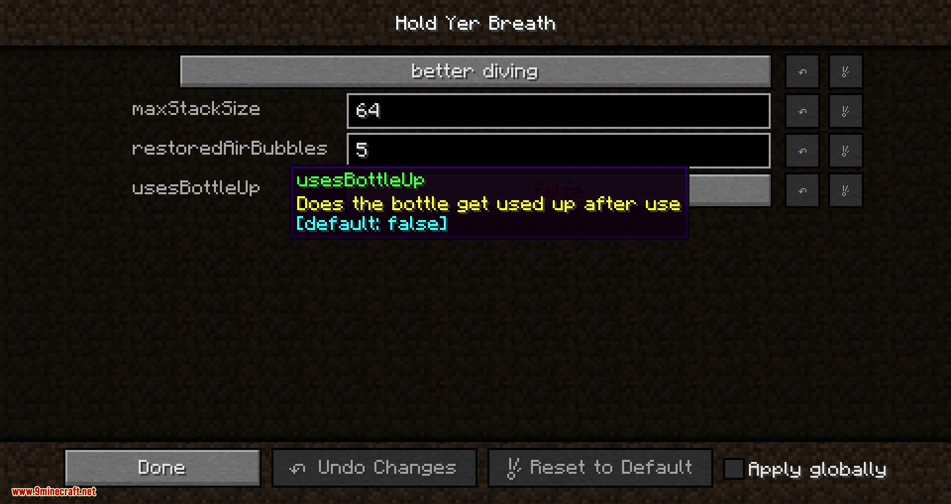 Hold Yer Breath mod for minecraft 13