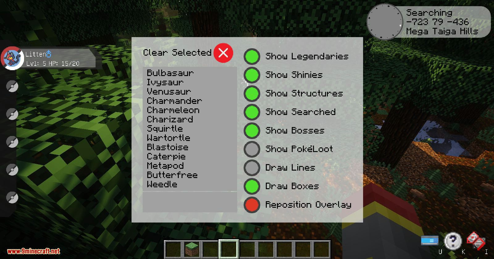 Gameshark mod for Minecraft (12)