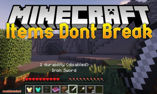 Items Dont Break mod for minecraft logo