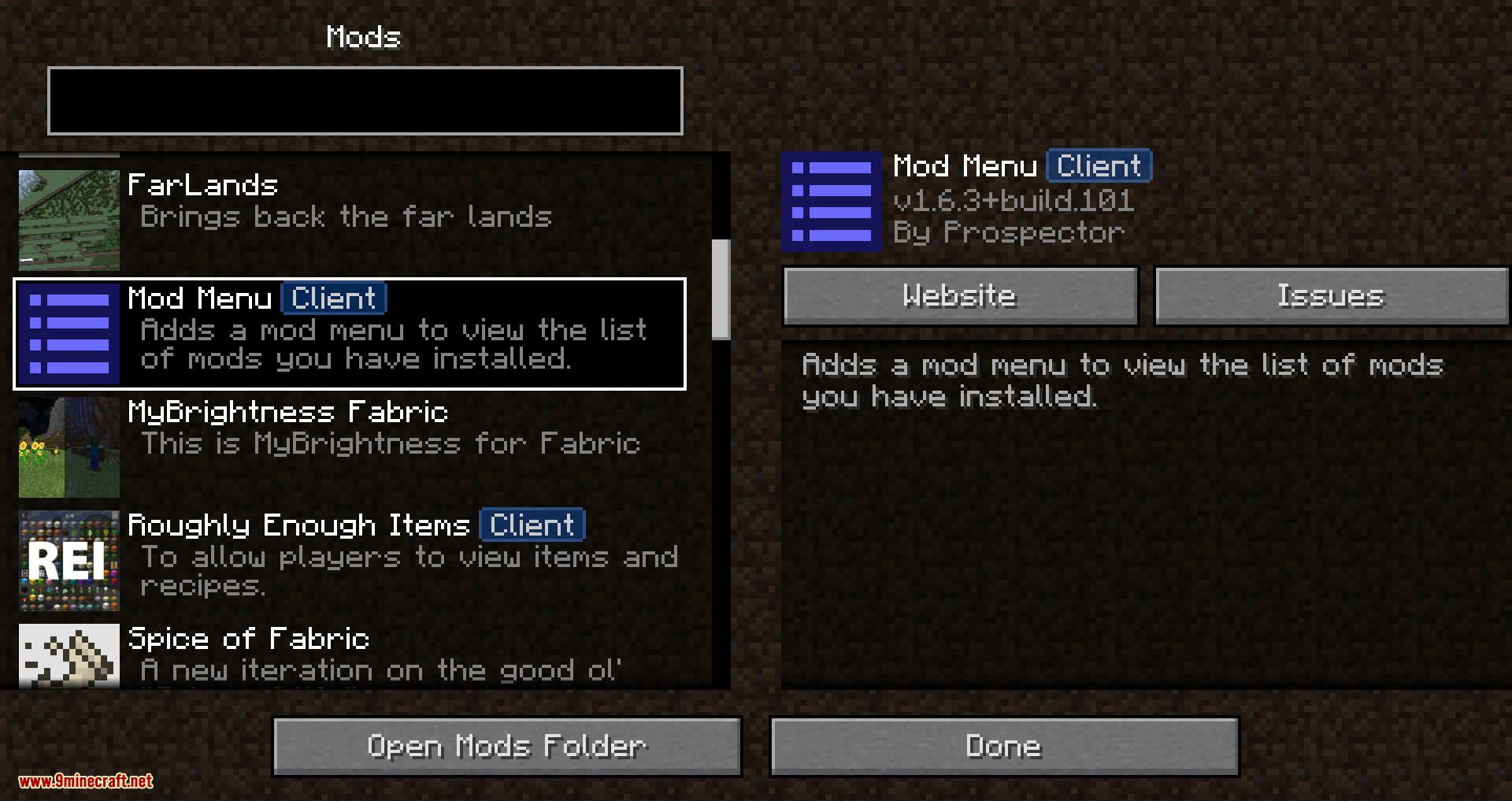 Mod Menu mod for minecraft 06