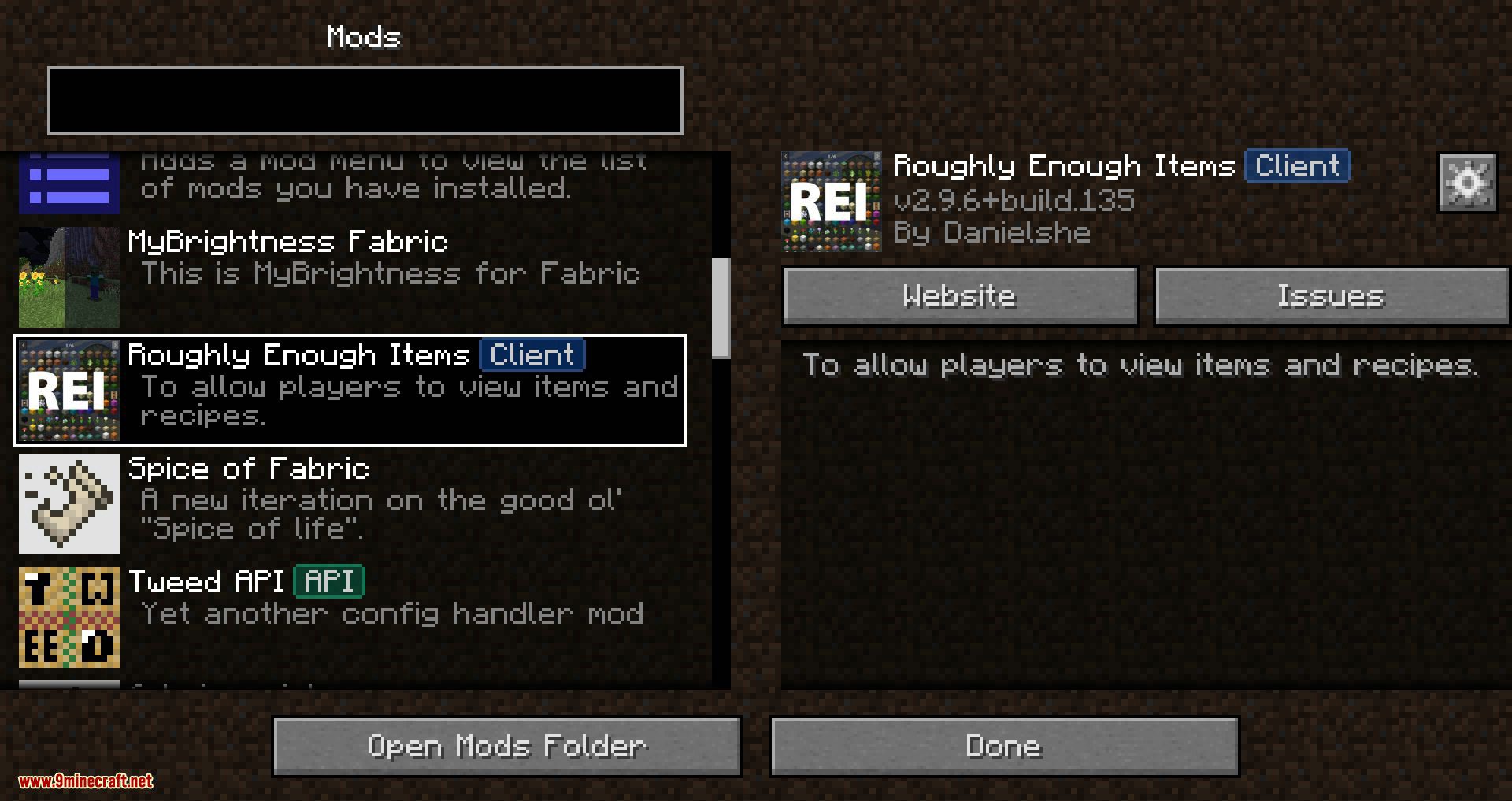 Mod Menu mod for minecraft 07