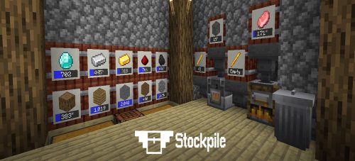 Stockpile mod for minecraft logo 01