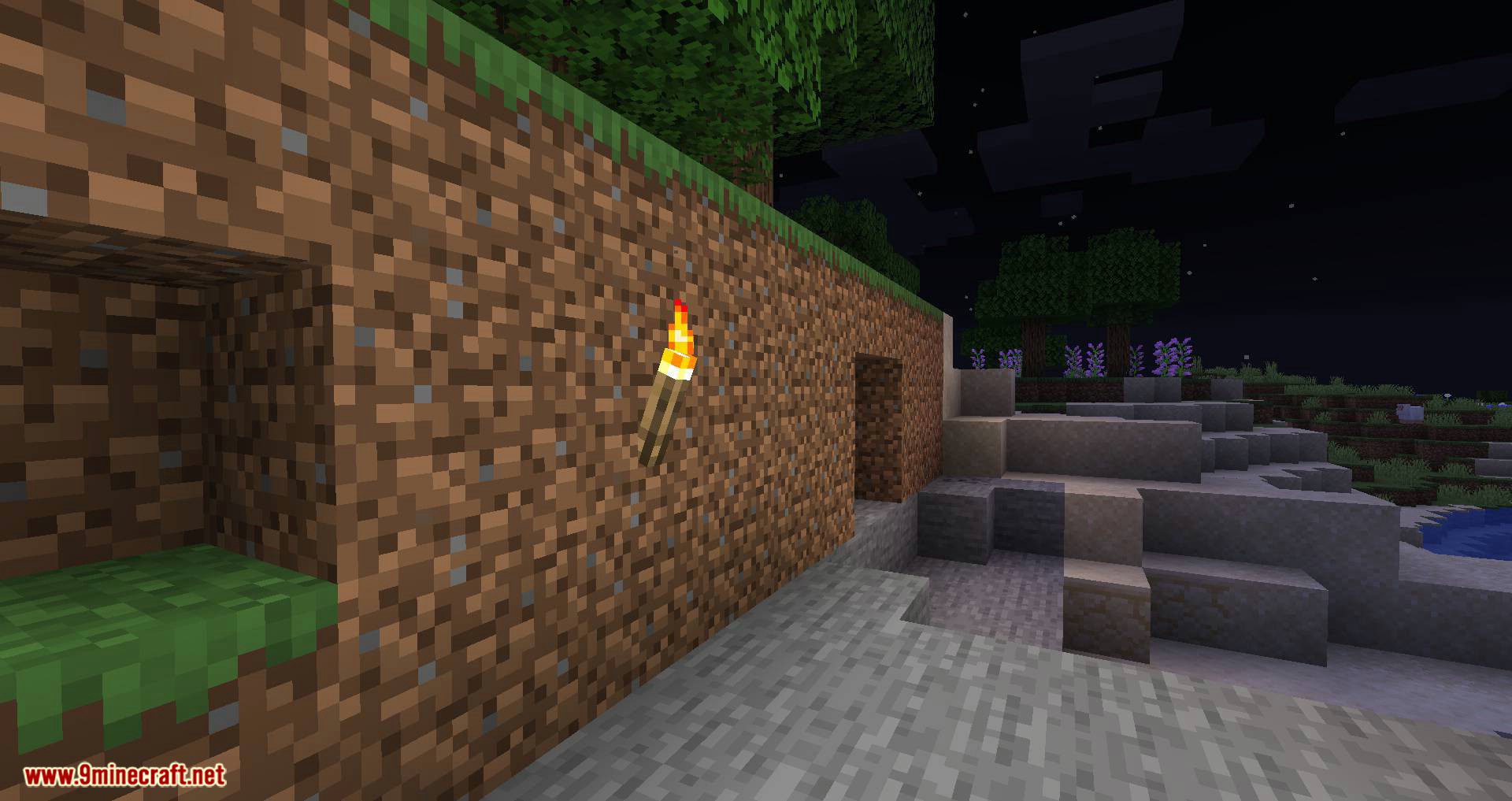 Ceiling Torch mod for minecraft 01