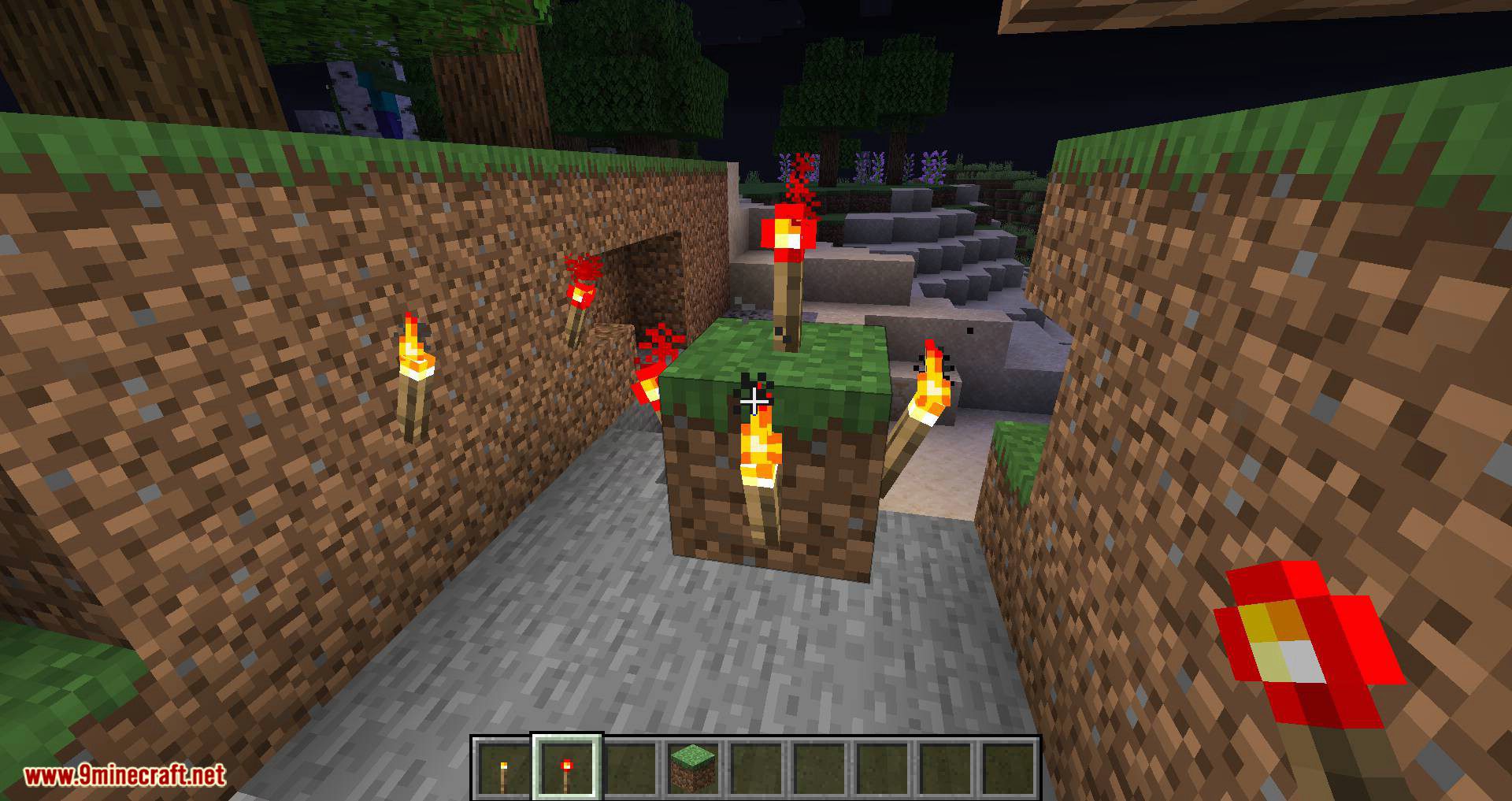 Ceiling Torch mod for minecraft 03