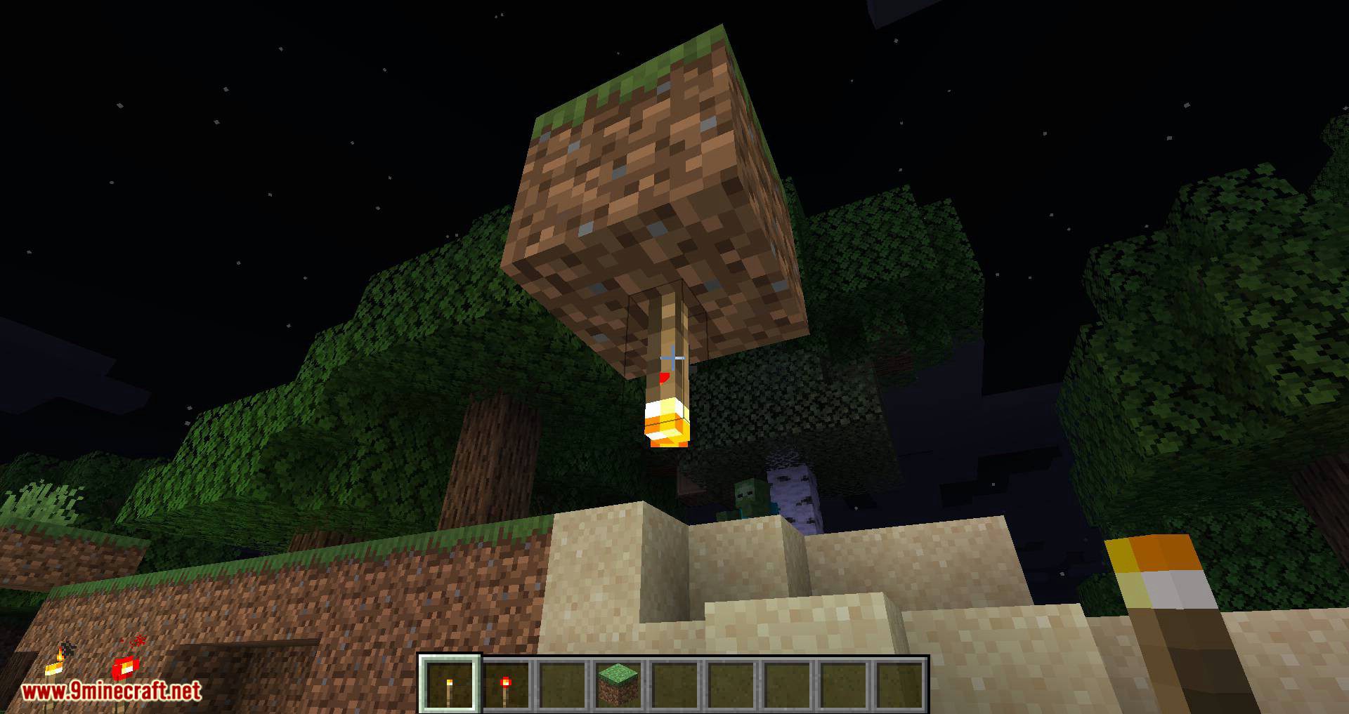 Ceiling Torch mod for minecraft 04