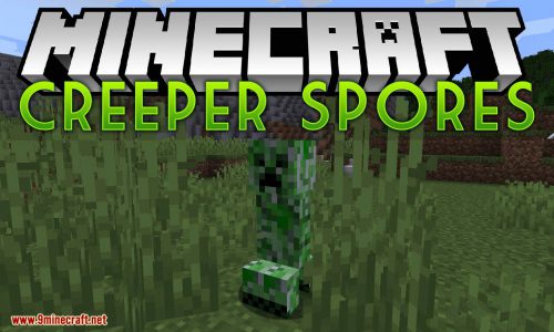 Creeper Spores mod for minecraft logo