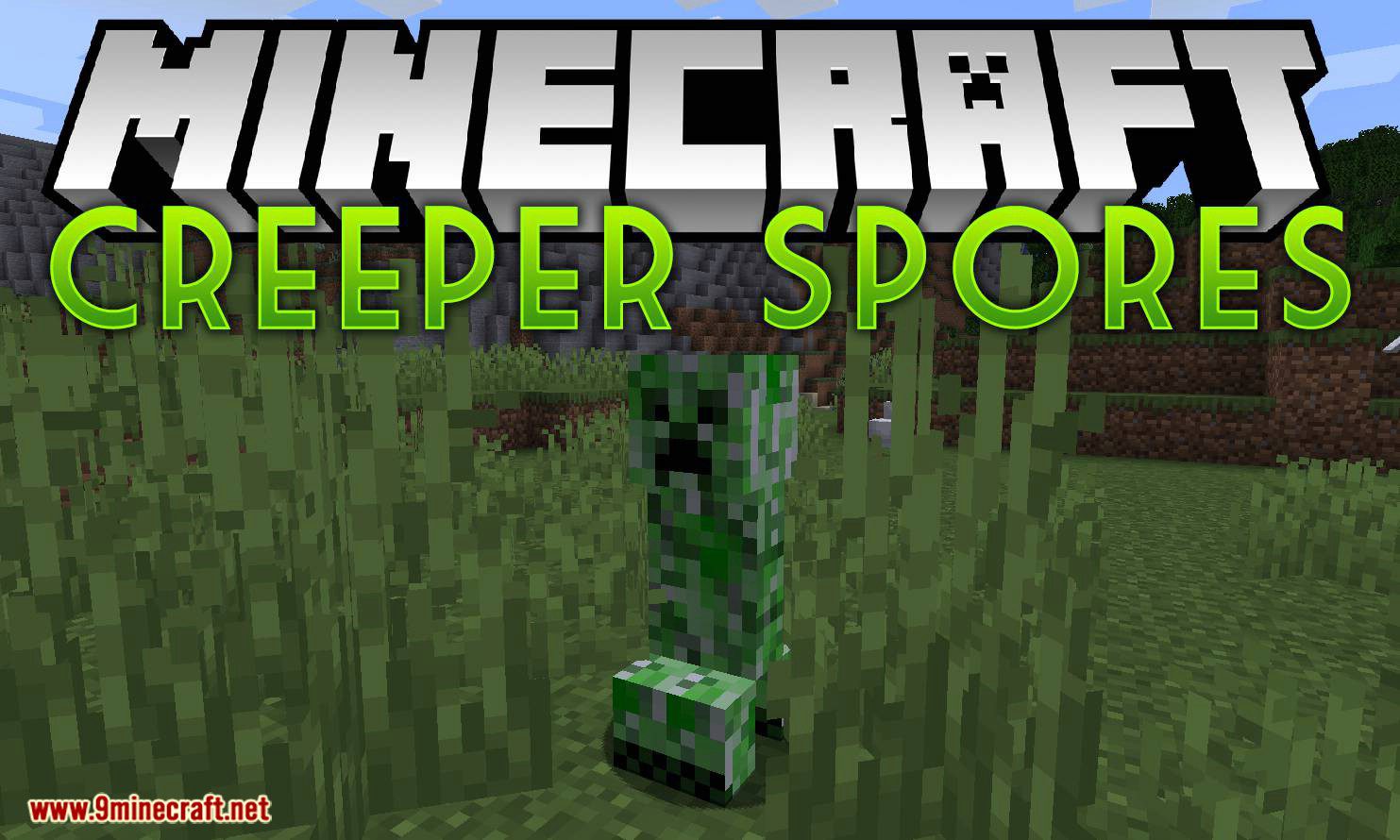 Creeper Spores mod for minecraft logo