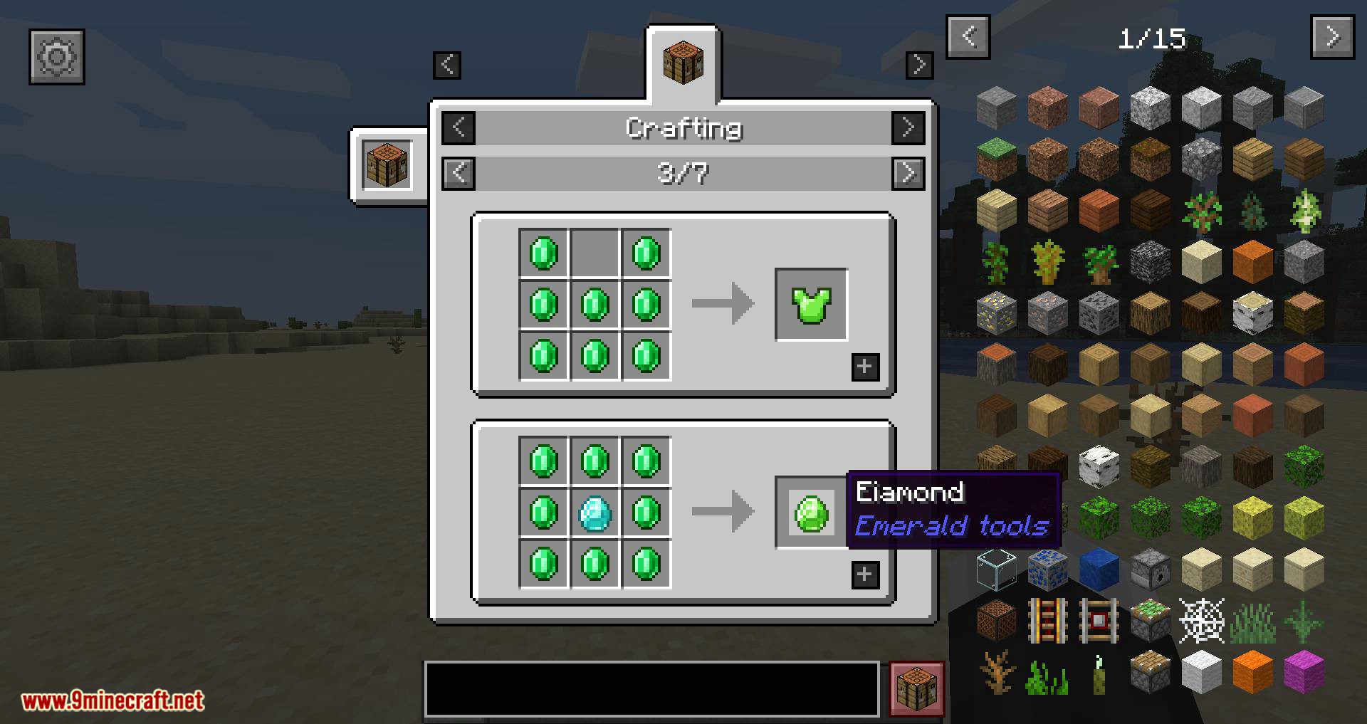 Emerald Tools mod for minecraft 04