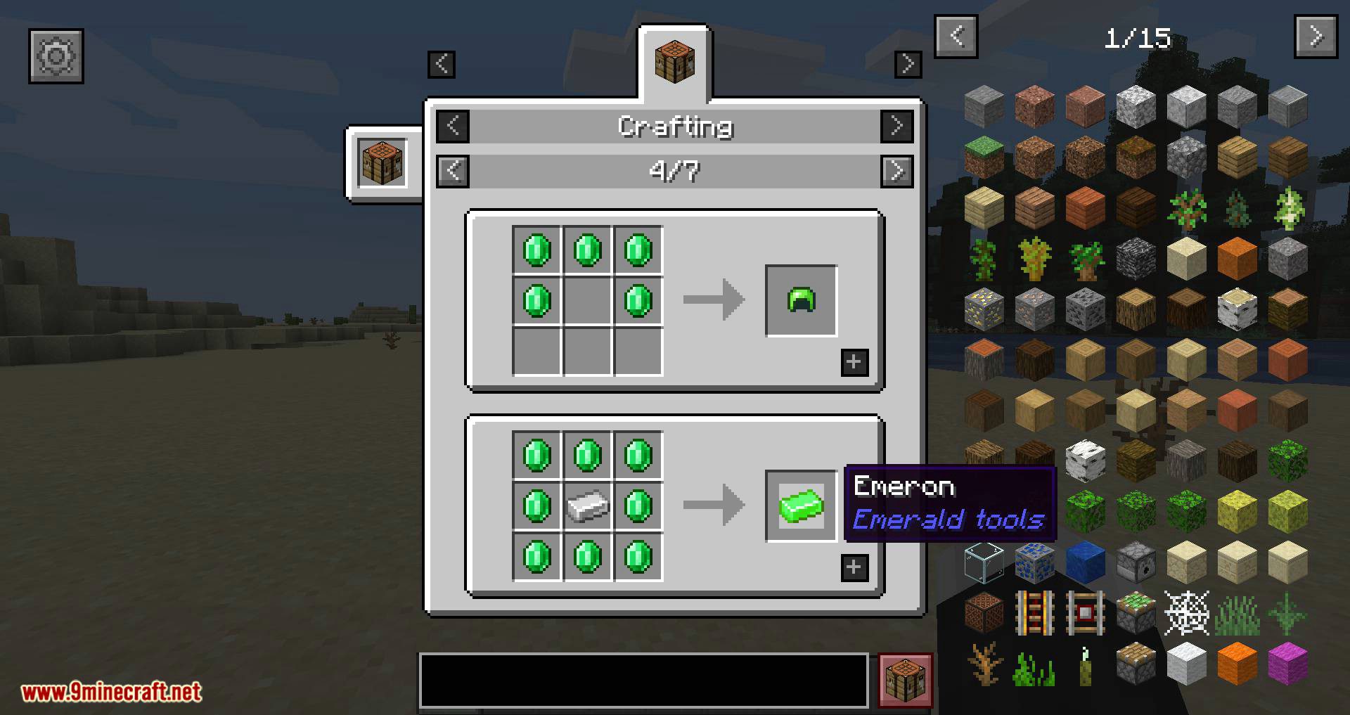 Emerald Tools mod for minecraft 05