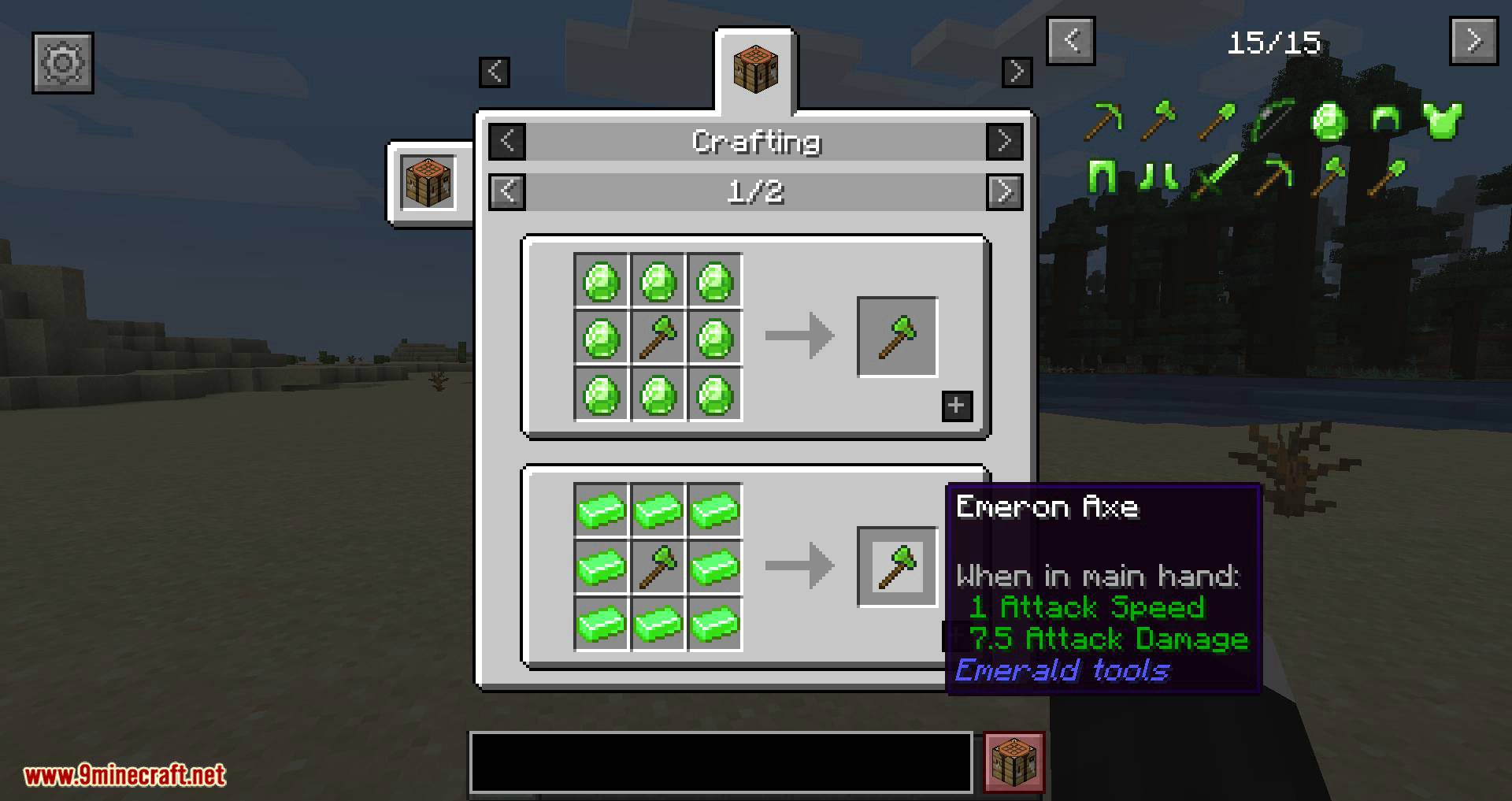 Emerald Tools mod for minecraft 08