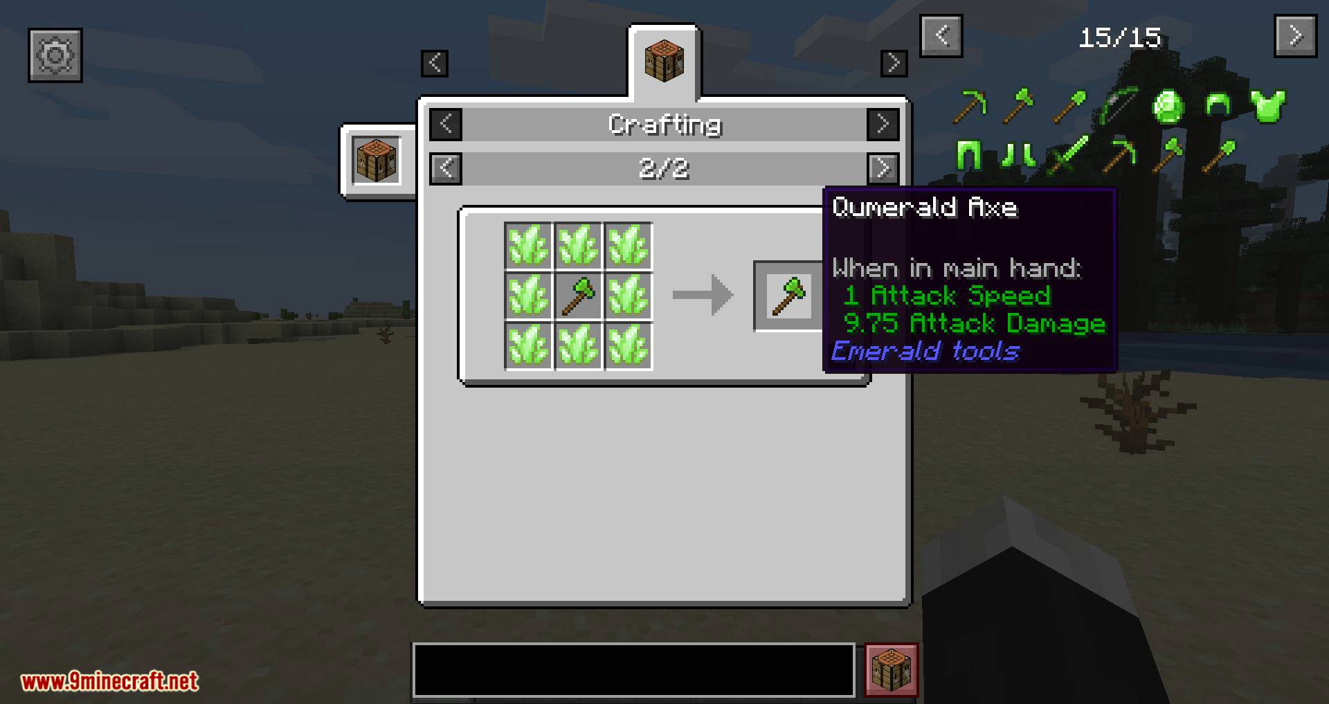 Emerald Tools mod for minecraft 09
