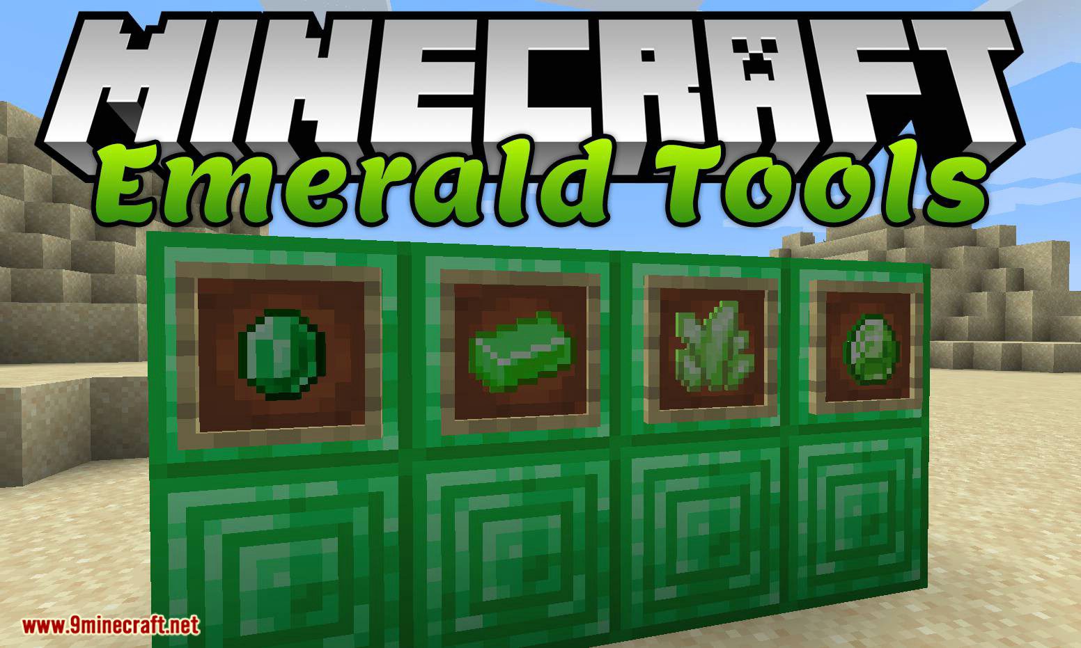 Emerald Tools mod for minecraft logo