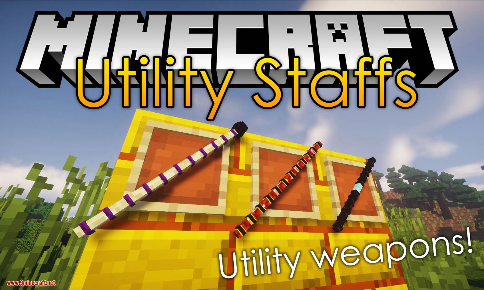 Utility Staffs Mod for minecraft logo