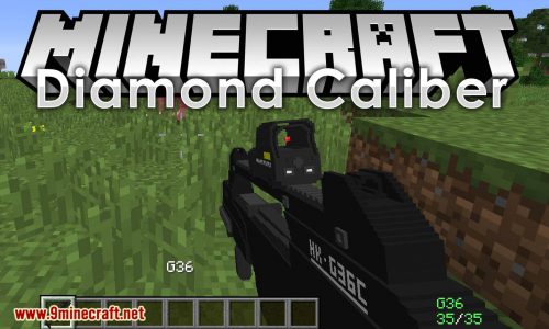 Diamond Caliber mod for minecraft logo