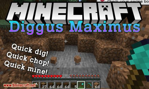 Diggus Maximus mod for minecraft logo