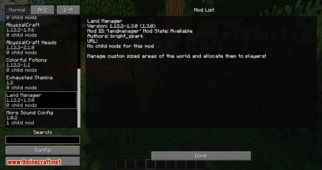 Land Manager mod for minecraft 15