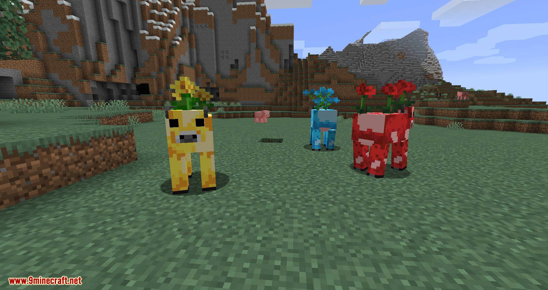 Mooblooms Mod 1.17.1 (Add cow color and flowers) - Minecraft