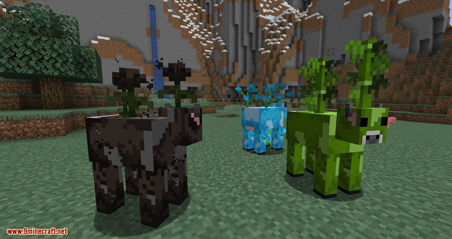 Mooblooms Mod 1.17.1 (Add cow color and flowers) - Minecraft