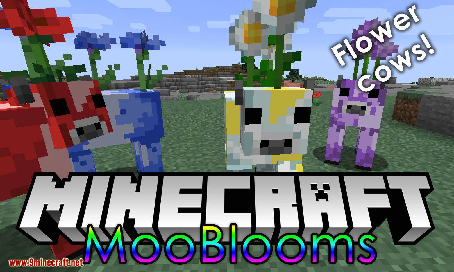 Mooblooms Mod 1.17.1 (Add cow color and flowers) - Minecraft