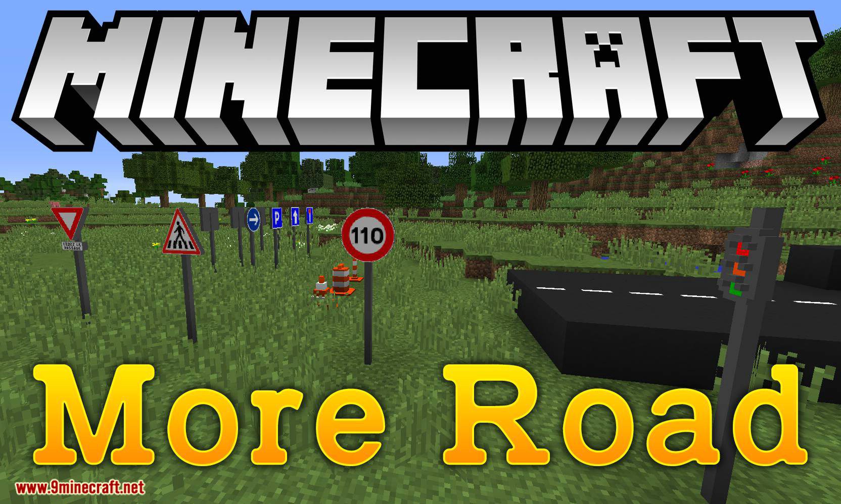 More Road Mod 1 15 2 1 12 2 Adds Decoration For The Roads 9minecraft Net