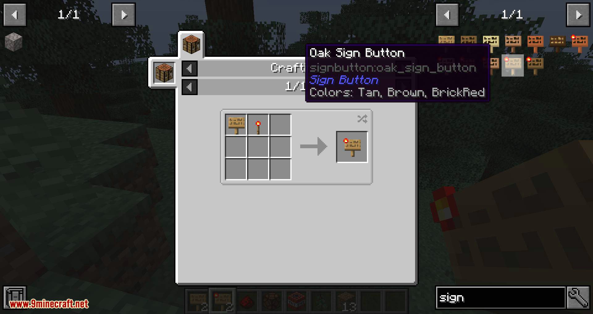 Sign Buttons mod for minecraft 08