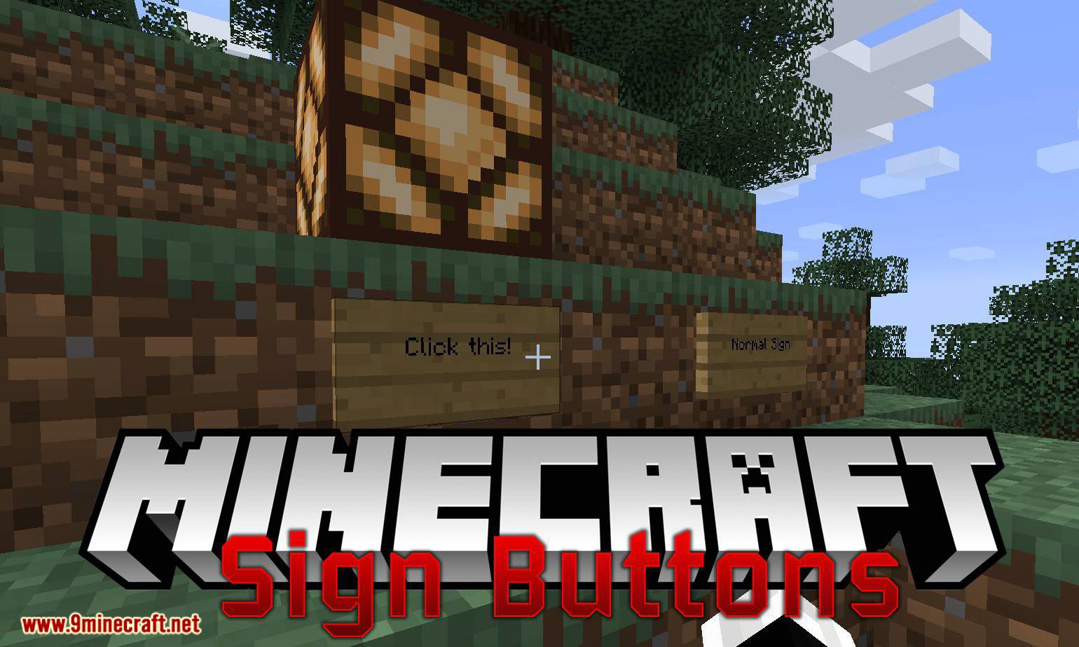 Sign Buttons mod for minecraft logo