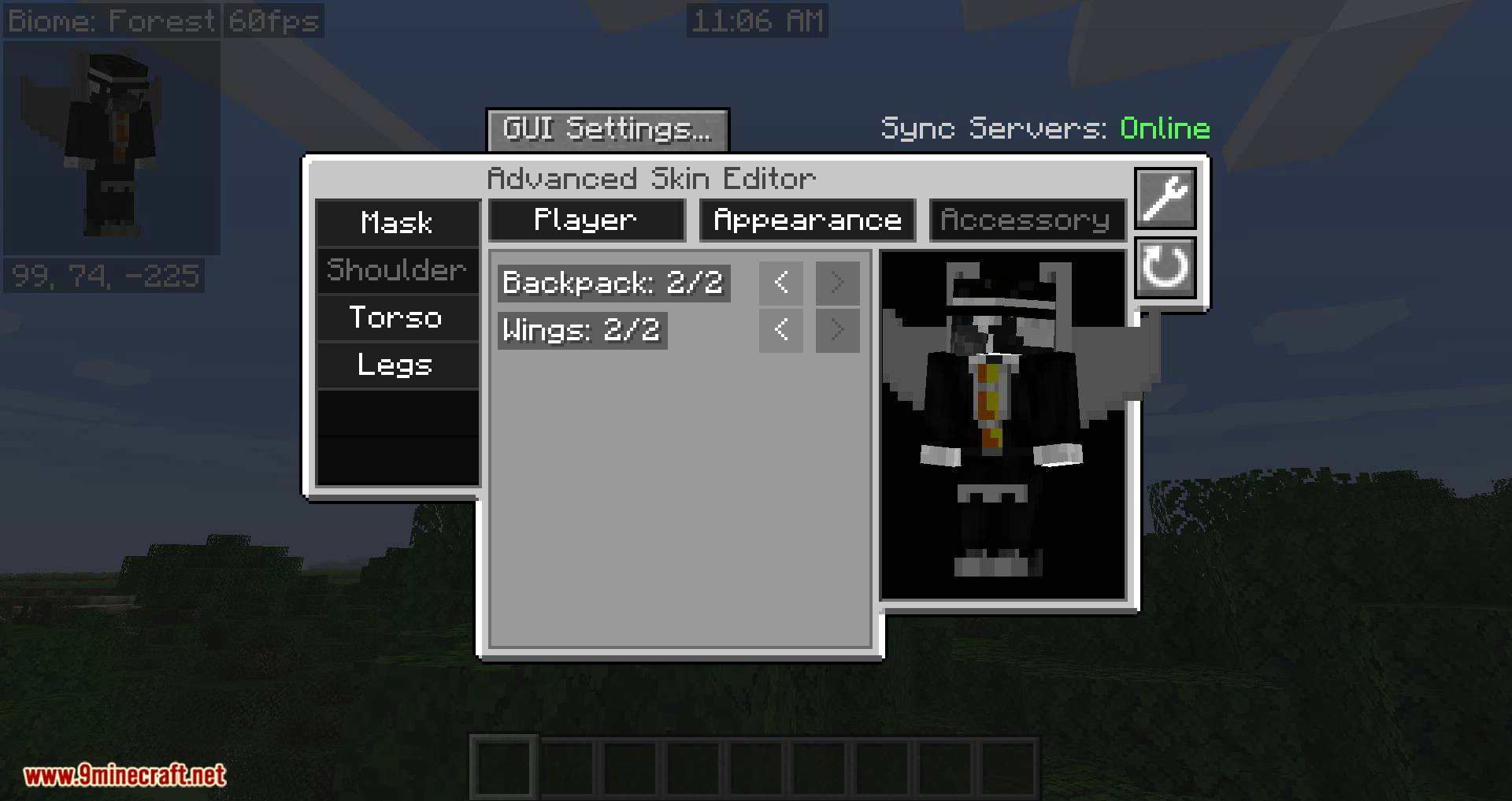 Advanced Skin Customization mod for minecraft 11