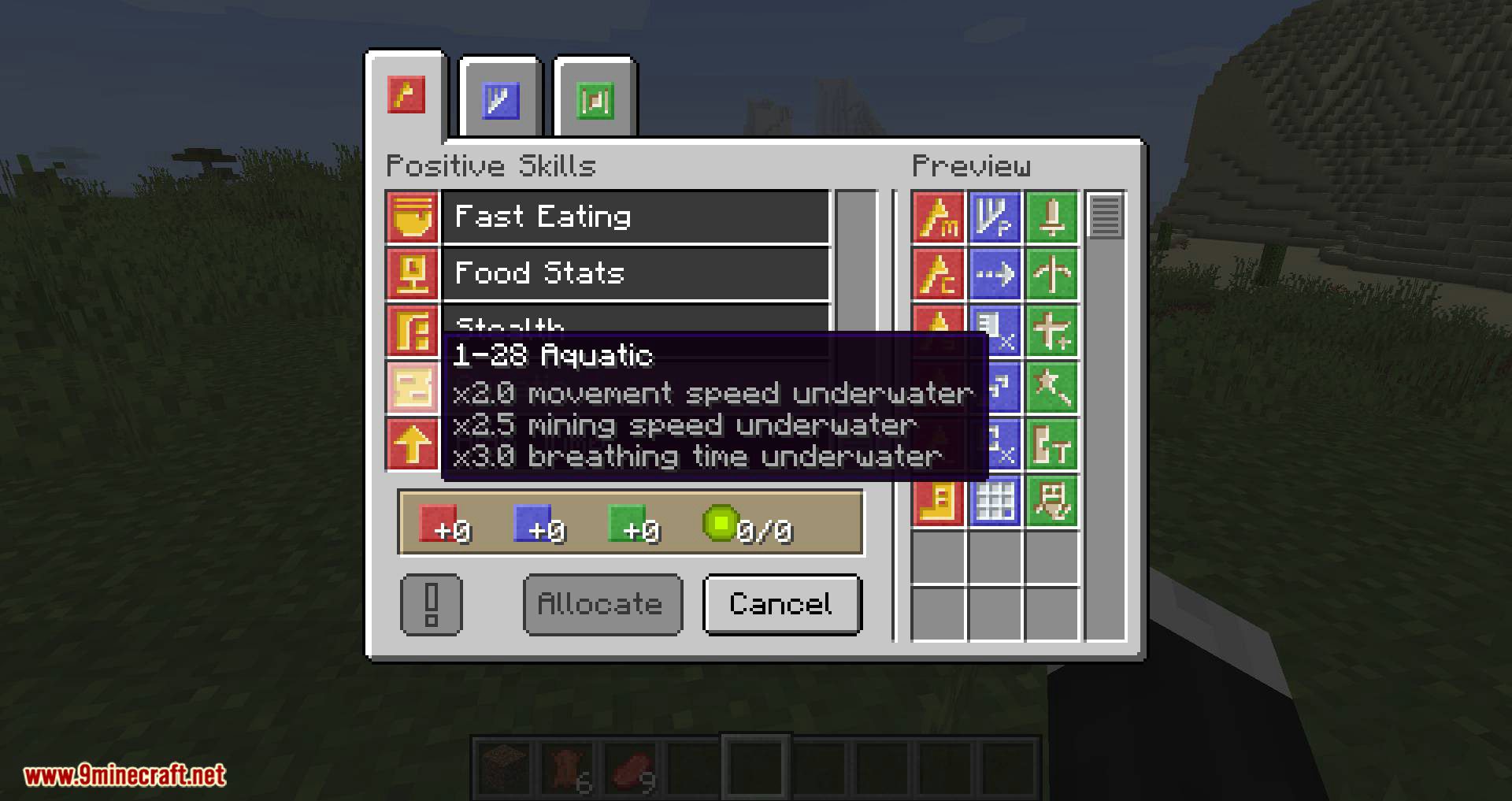 Flexible Skills Mod for minecraft 10