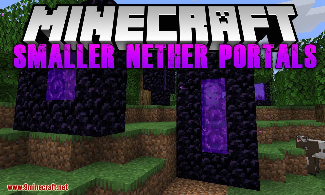 Smaller Nether Portals mod for minecraft logo