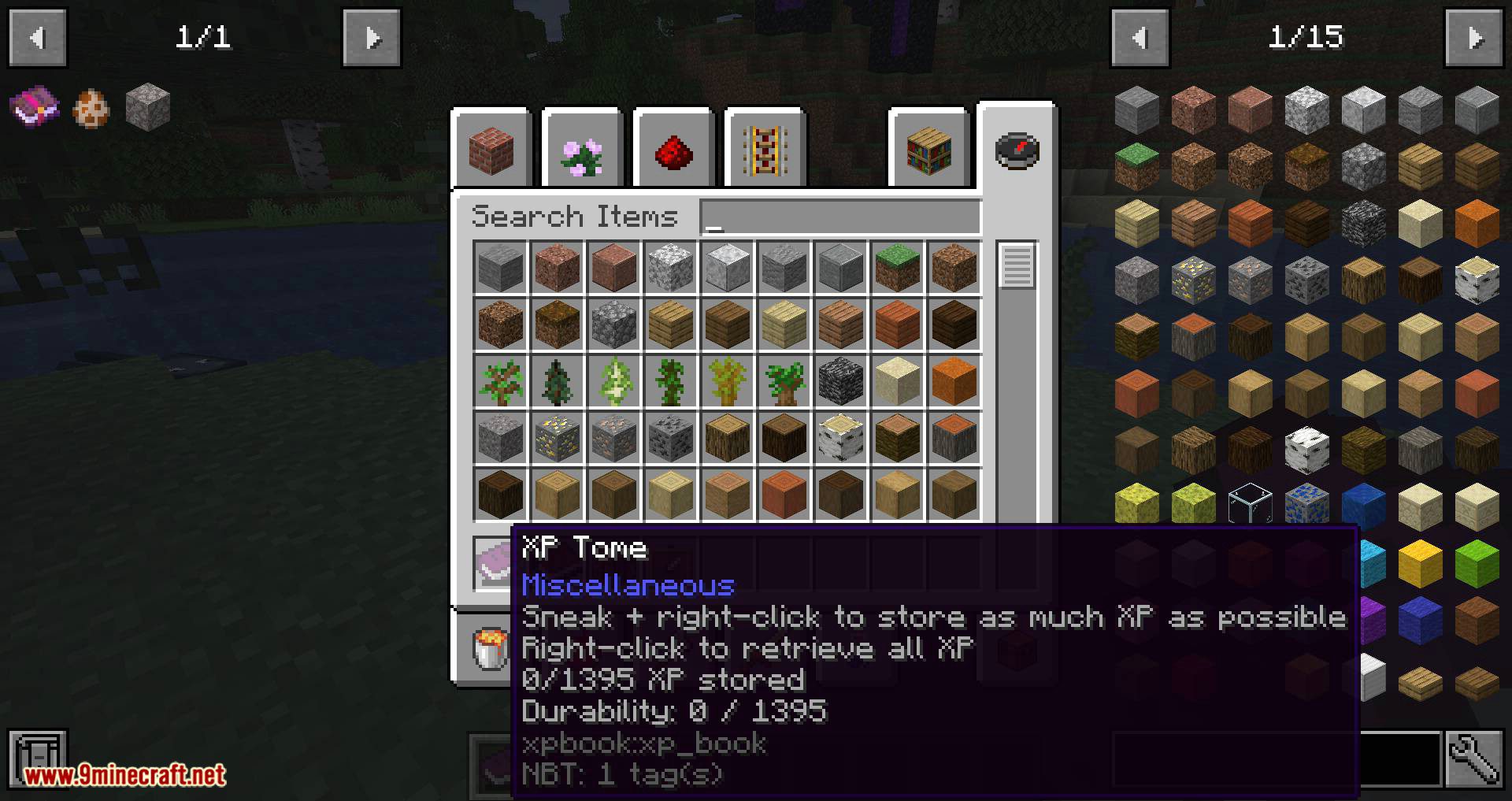 XP Tome mod for minecraft 01