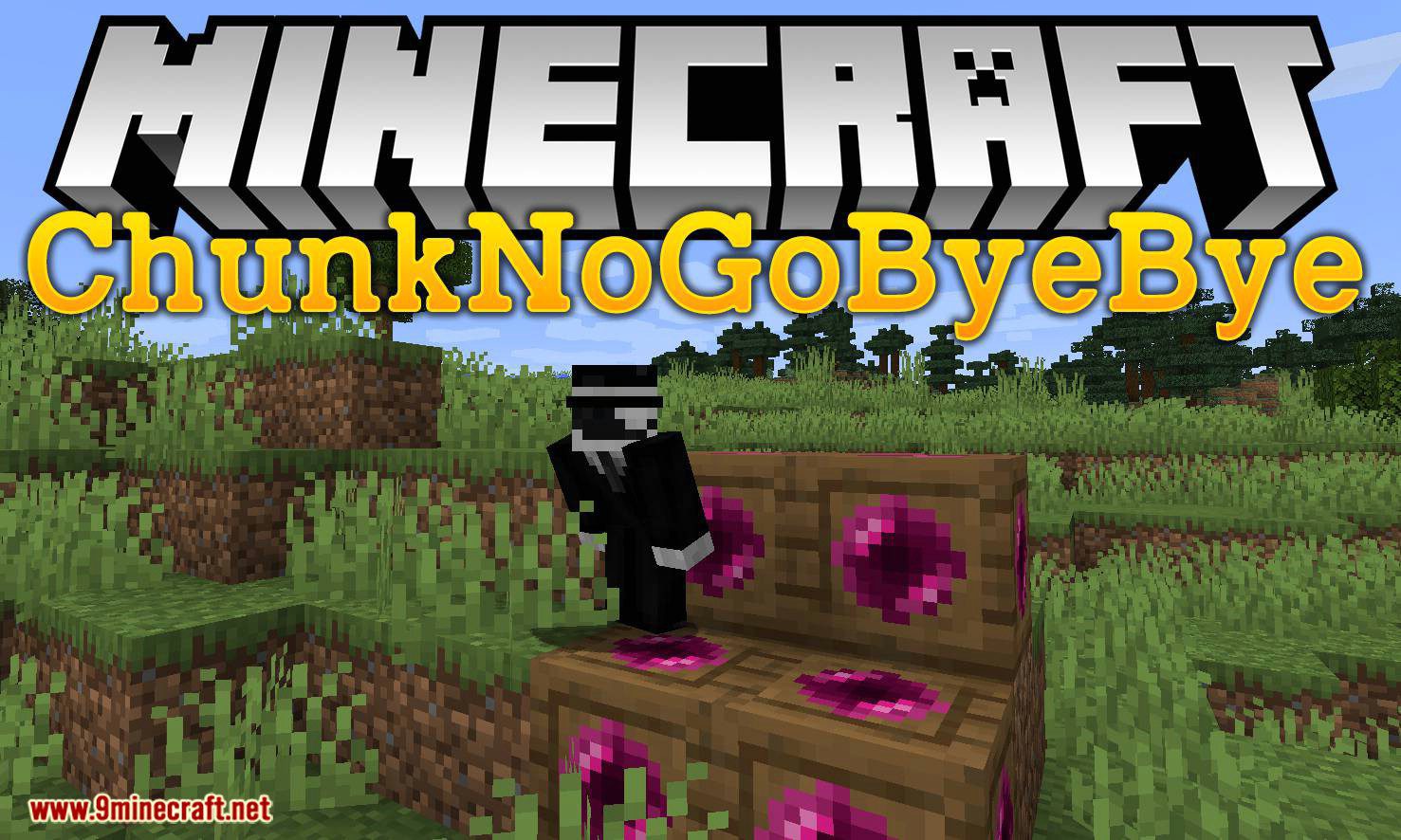 ChunkNoGoByeBye mod for minecraft logo