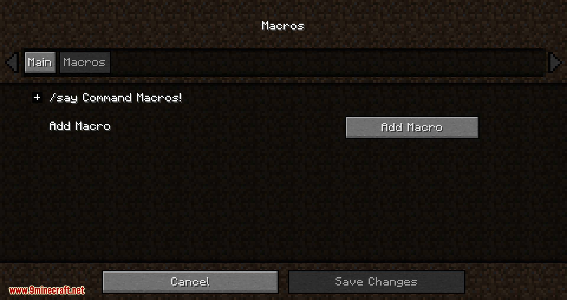 Command Macros mod for minecraft 01