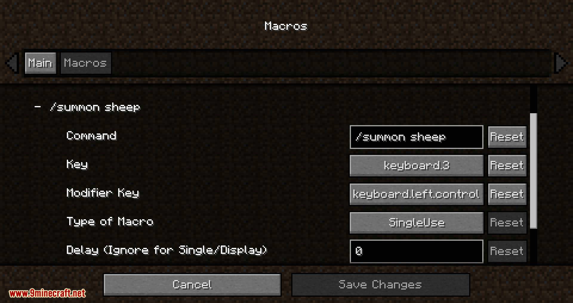 Command Macros mod for minecraft 06