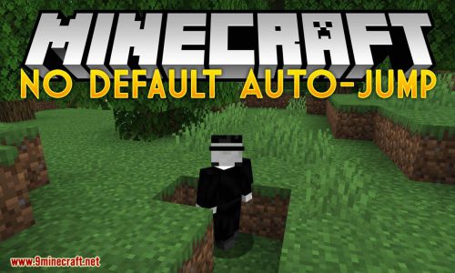 No Default Auto-Jump mod for minecraft logo