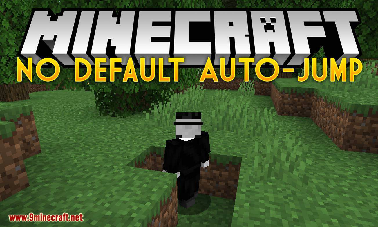 No Default Auto-Jump mod for minecraft logo