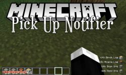 Pick Up Notifier mod for minecraft logo