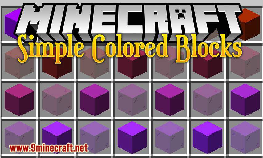 Simple Colored Blocks Mod (1.16.5, 1.15.2) - Blocks for Complex Art