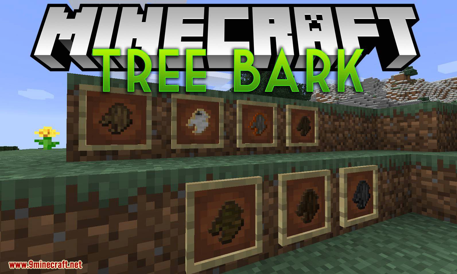 Tree Bark mod for minecraft logo