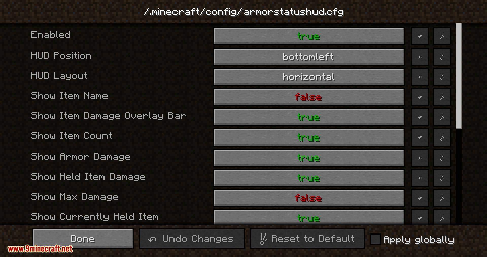 ArmorStatusHUD Updated mod for minecraft 01