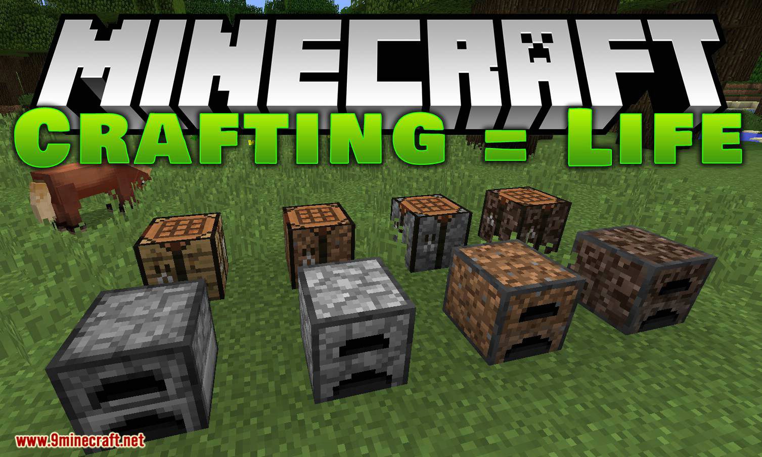 Crafting = Life mod for minecraft logo