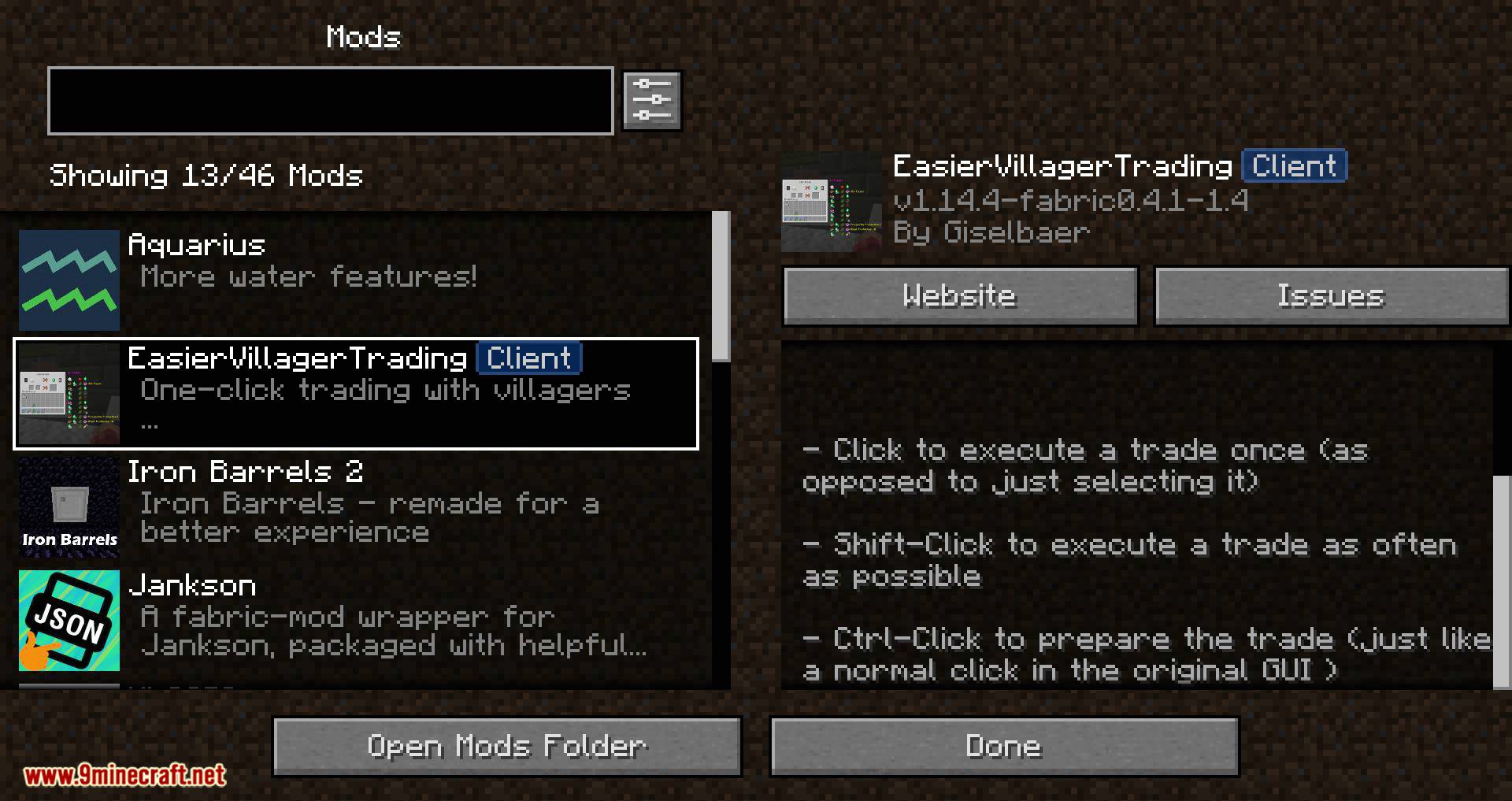EasierVillagerTrading mod for minecraft 03