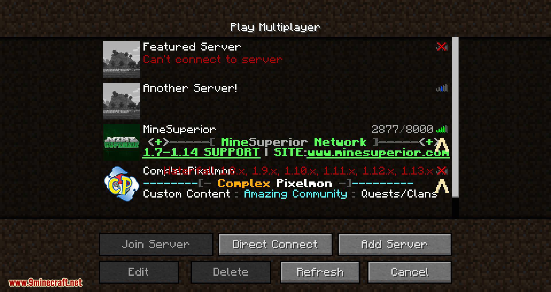 Featured Servers mod for minecraft 07