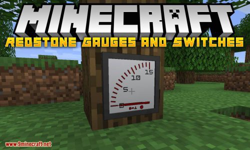 Redstone Gauges and Switches mod for minecraft logo
